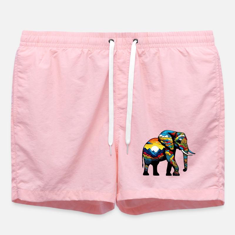 Elephant - Swim Trunks - pink