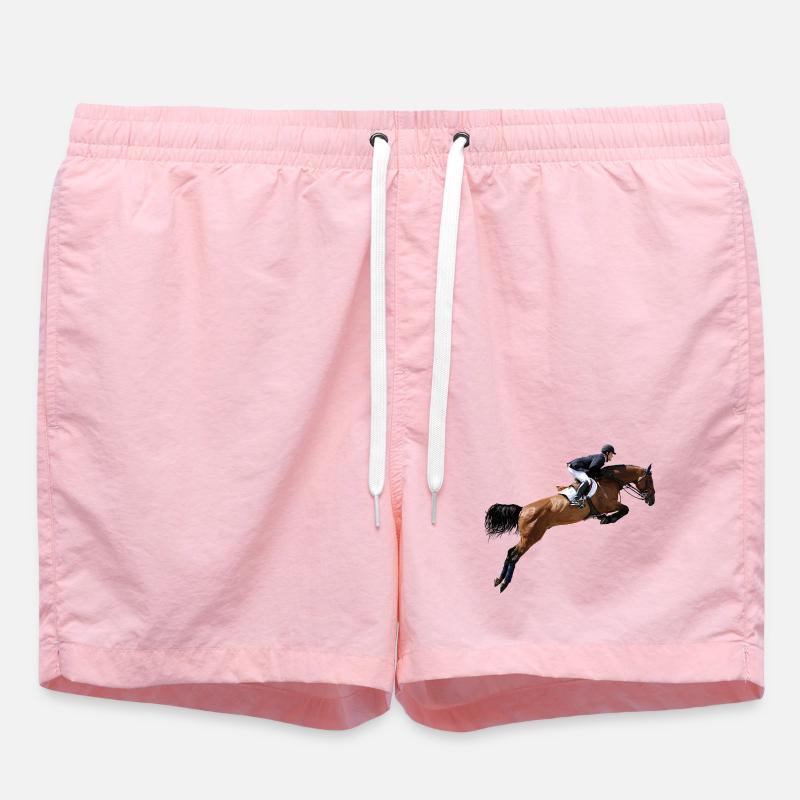Cheval cabré en saut - Short de bain - rose