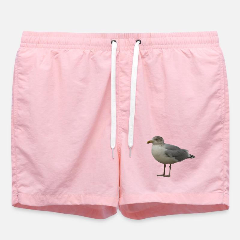 Mouette sur la plage Illustration - Short de bain - rose