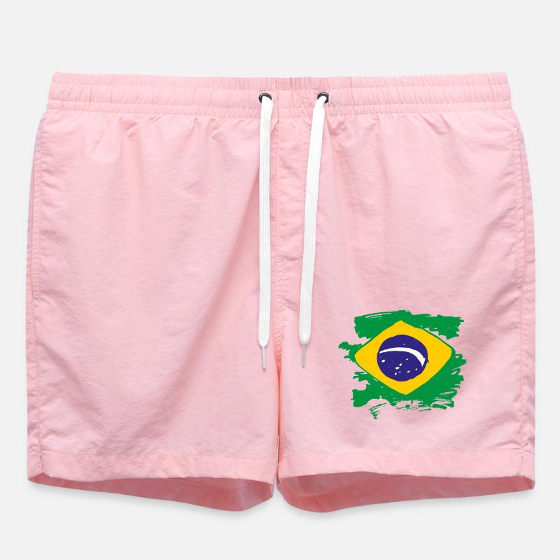 Drapeau du Brésil - Short de bain - rose