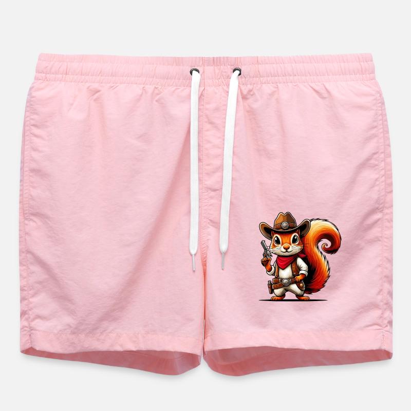Cowboy Eichhoernchen - Badeshorts - Pink