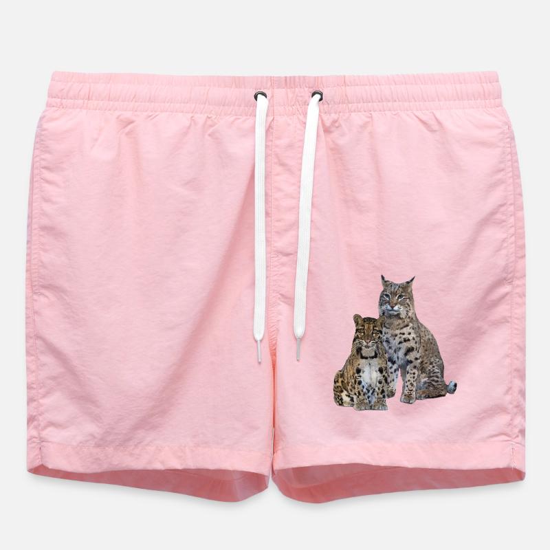 Panthère nébuleuse et lynx - Short de bain - rose
