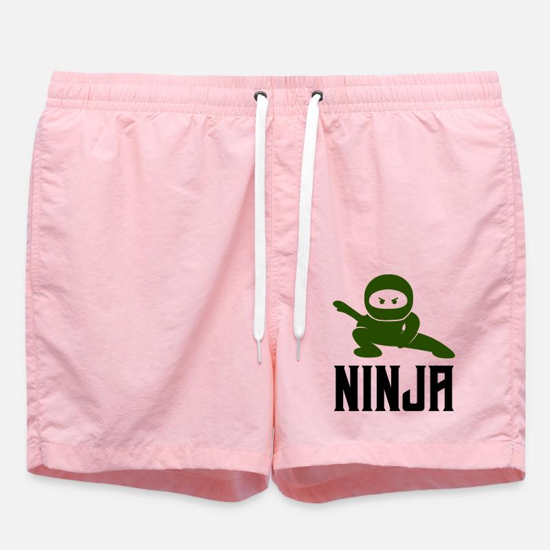 Ninja Comic - Swim Trunks - pink