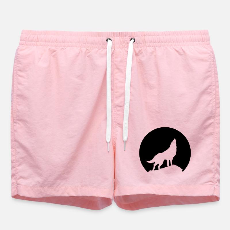 Wolf - Swim Trunks - pink