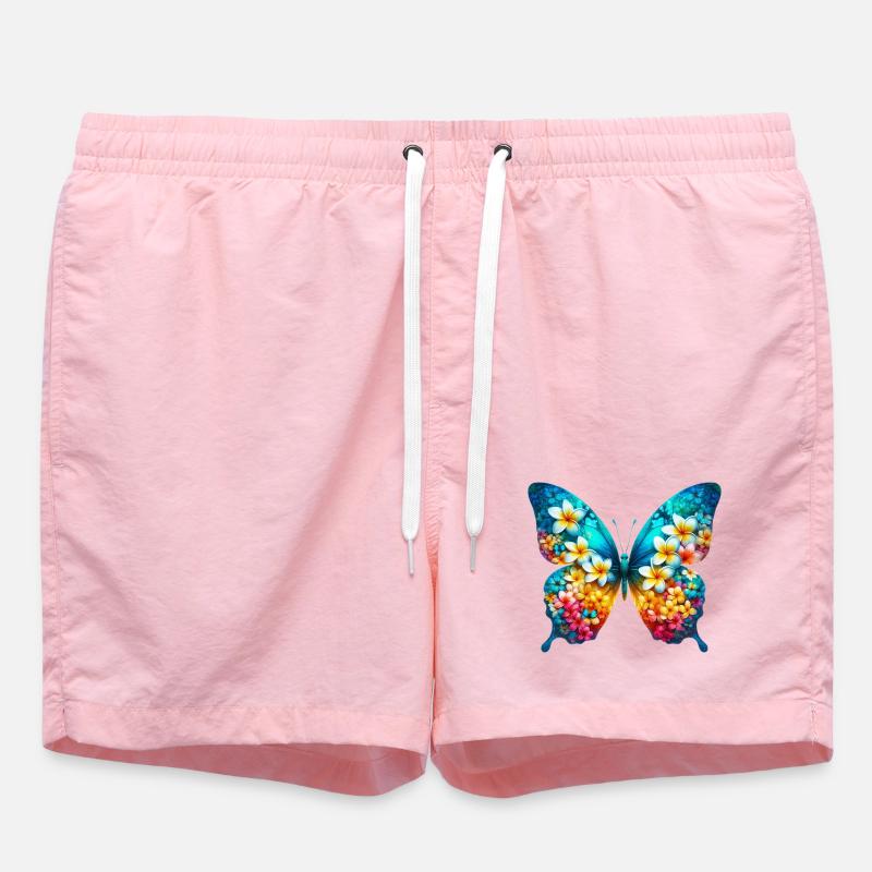 Papillon frangipanier frangipanier - Short de bain - rose