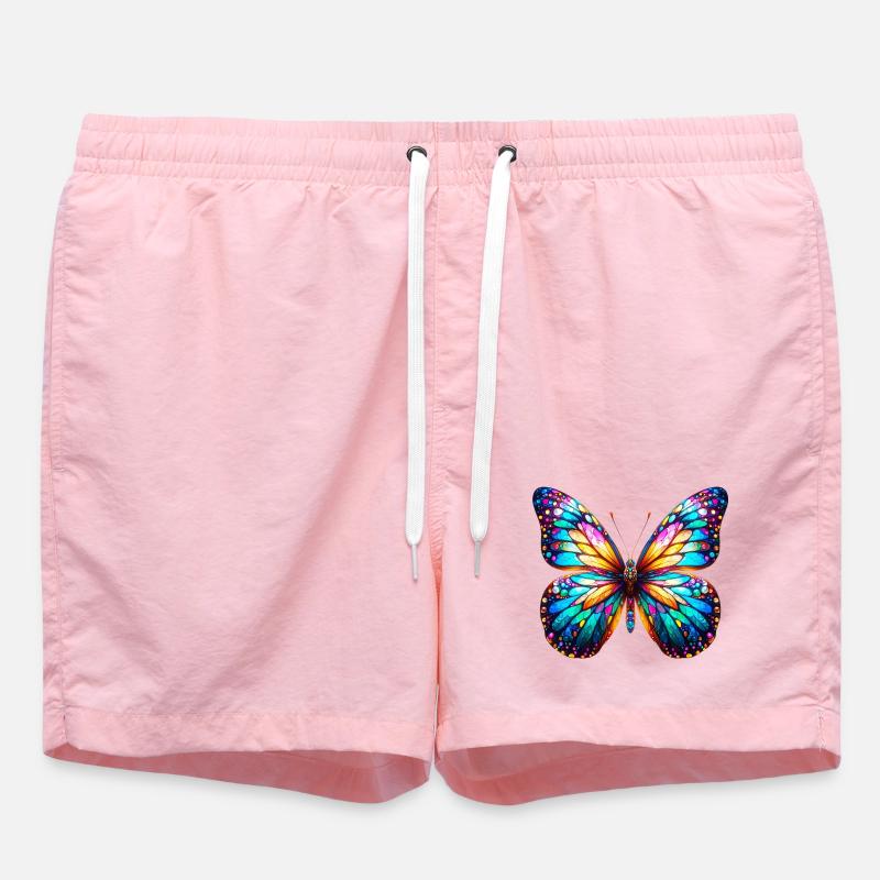 Butterfly - Swim Trunks - pink