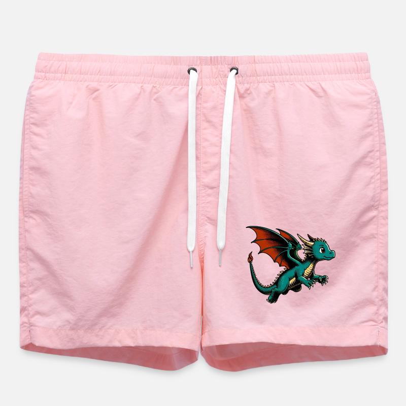 Dragon - Swim Trunks - pink