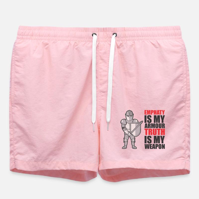 Chevalier avec armure et citation stimulante - Short de bain - rose
