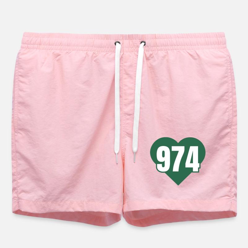 Coeur 974 Code Vert - Short de bain - rose