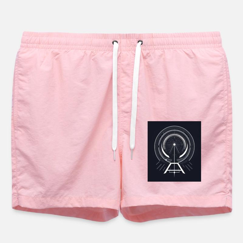 Graphiques géométriques abstraitsGraphique abstrait - Short de bain - rose
