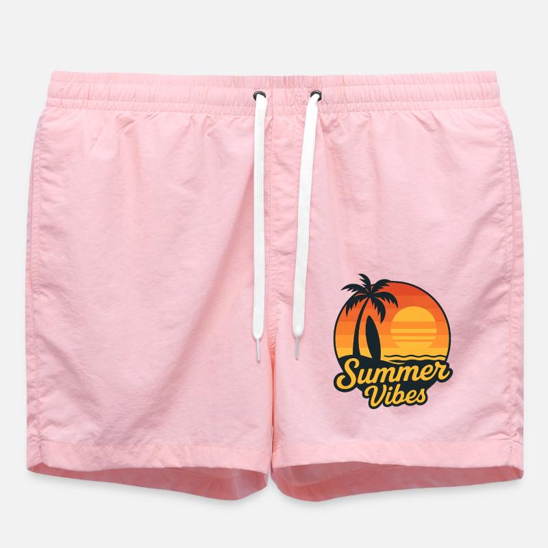Summer Vibes – Ambiance surf rétro - Short de bain - rose