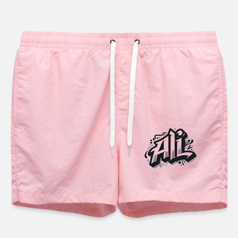 Ali Nom Prénom Graffiti - Short de bain - rose