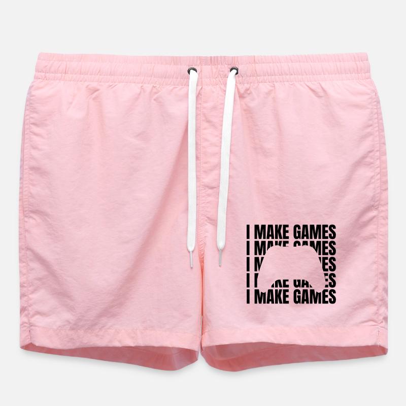 Game Designer Spruch - Badeshorts - Pink