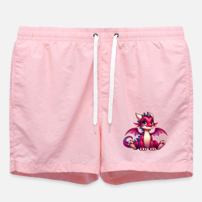 Dragon - Swim Trunks - pink