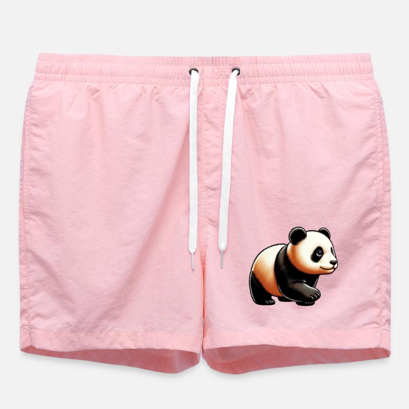 Panda - Swim Trunks - pink