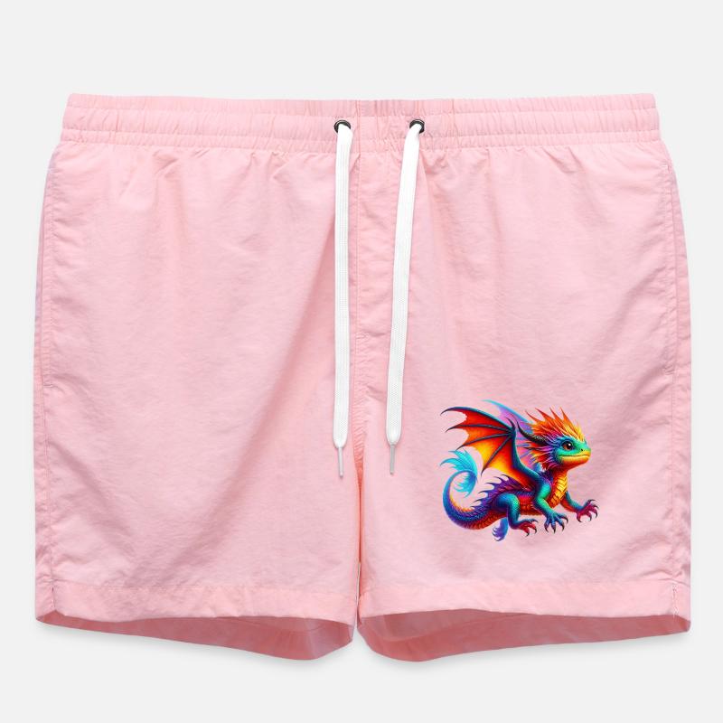 Dragon - Swim Trunks - pink