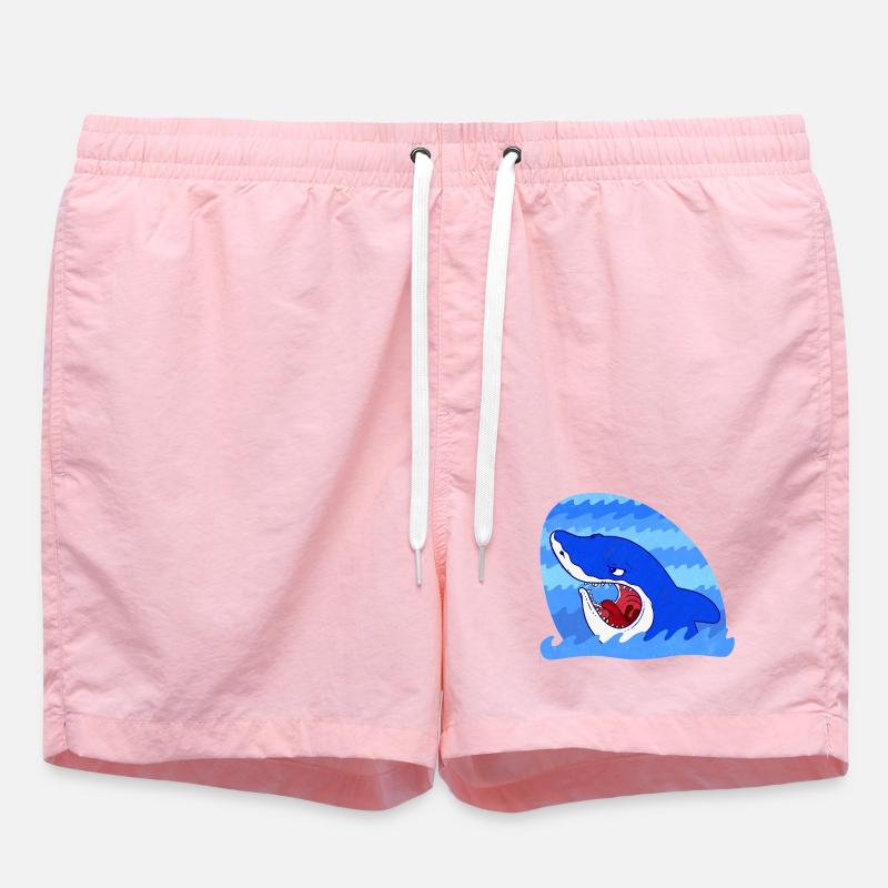 Grim Shark - Swim Trunks - pink
