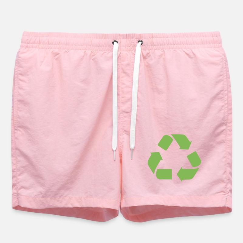 Icône de flèches de recyclage - Short de bain - rose