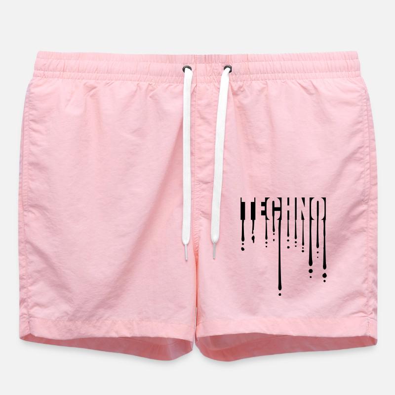 Drops Logo Techno - Short de bain - rose