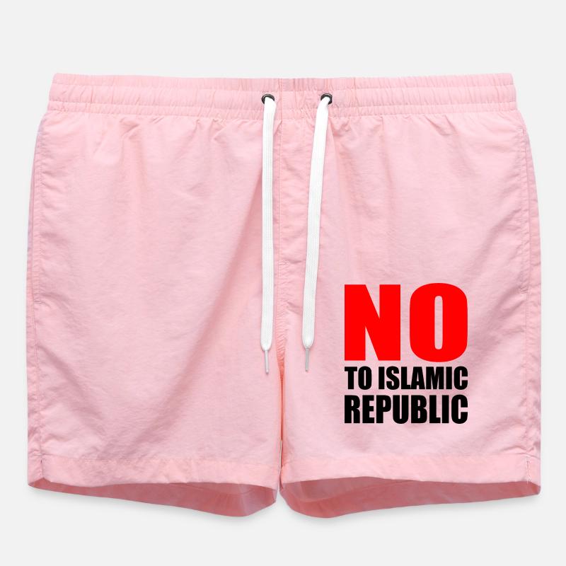 no to islamic republic - Short de bain - rose