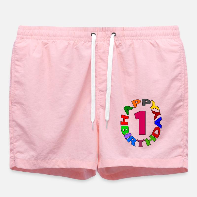 Joyeux anniversaire 1 - Short de bain - rose