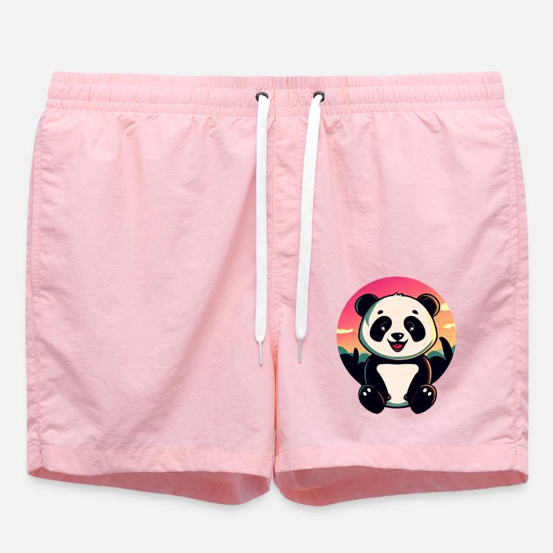 Mignon Panda Sunset Design - Short de bain - rose