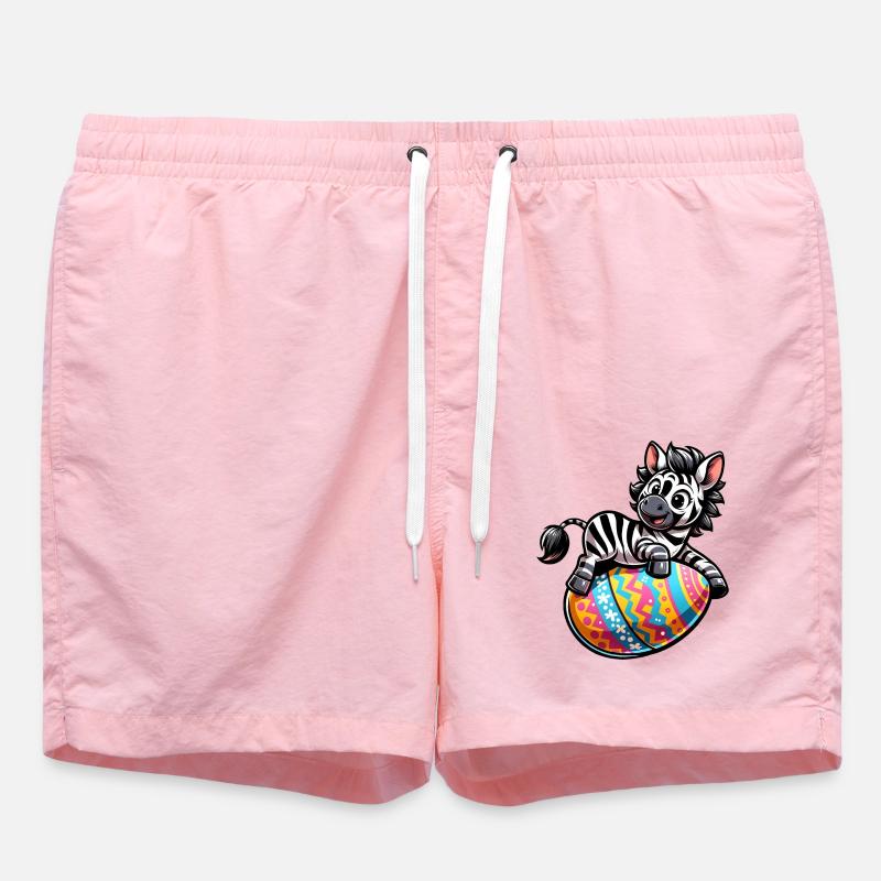 Ostern Zebra Osterei Comic - Badeshorts - Pink