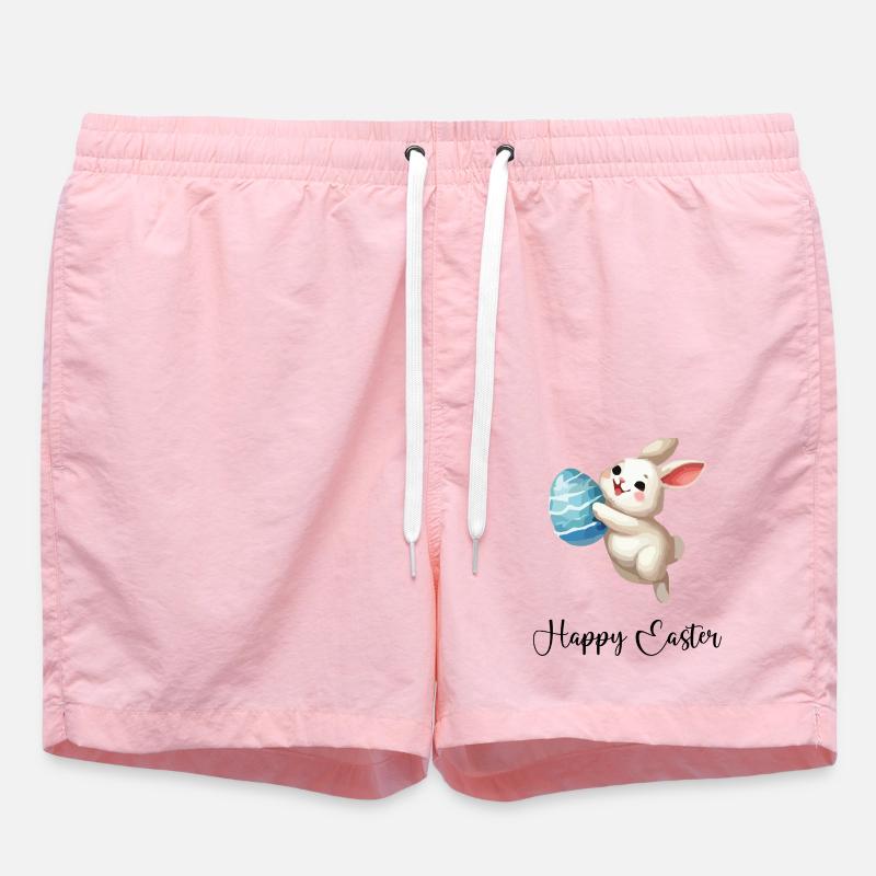 bunny rabbit easter bunny - Swim Trunks - pink