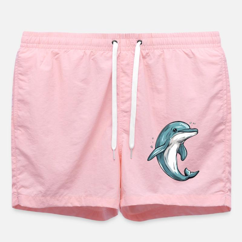 Little dolphin - Swim Trunks - pink