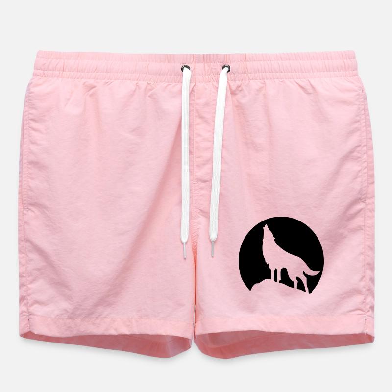 Wolf - Mond - Badeshorts - Pink
