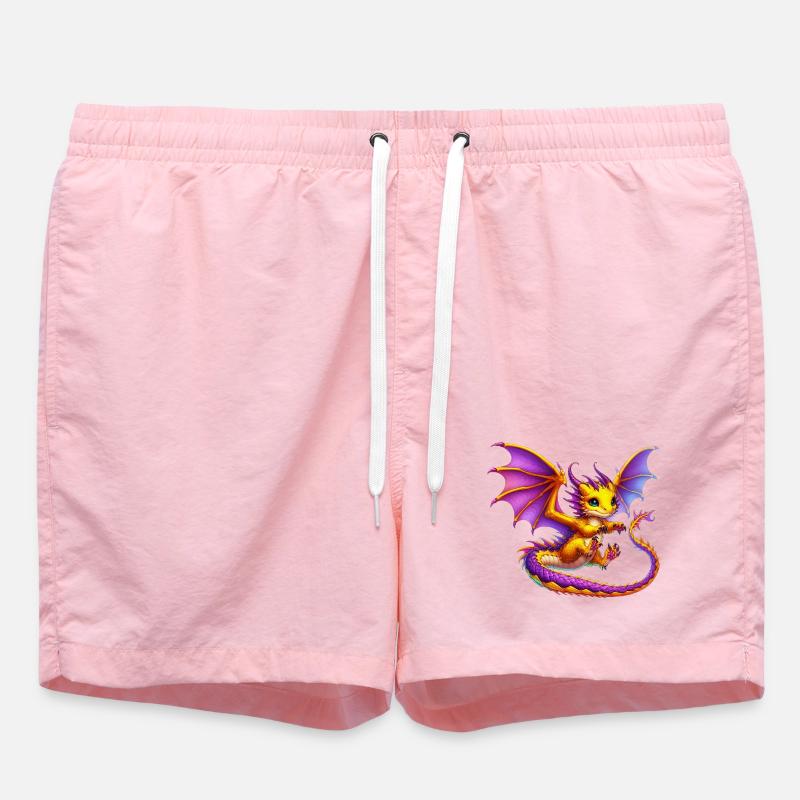 Dragon - Swim Trunks - pink