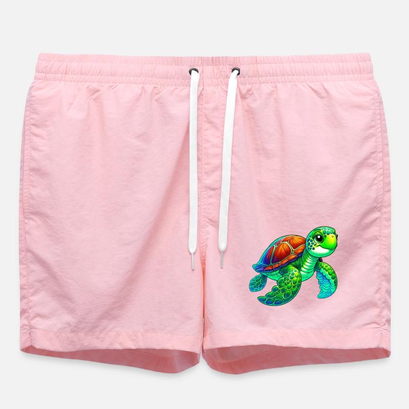 Turtle - Swim Trunks - pink