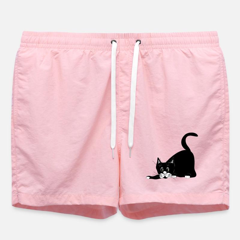 chat - Short de bain - rose