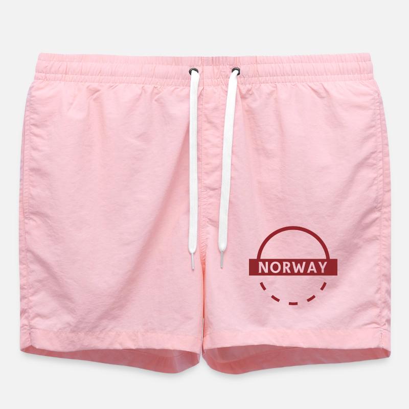 Emblème rond de la Norvège - Short de bain - rose