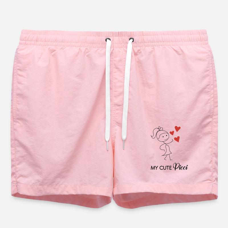 Süßes Mädchen mit kleinen Herzen - Badeshorts - Pink