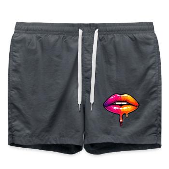 Dripping Neon Lips - Swim Trunks -  - Front
