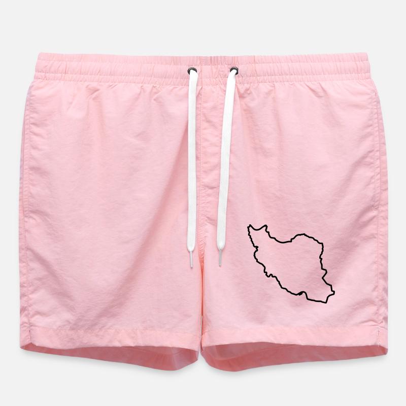 Iran Map Silhouette Persien - Badeshorts - Pink