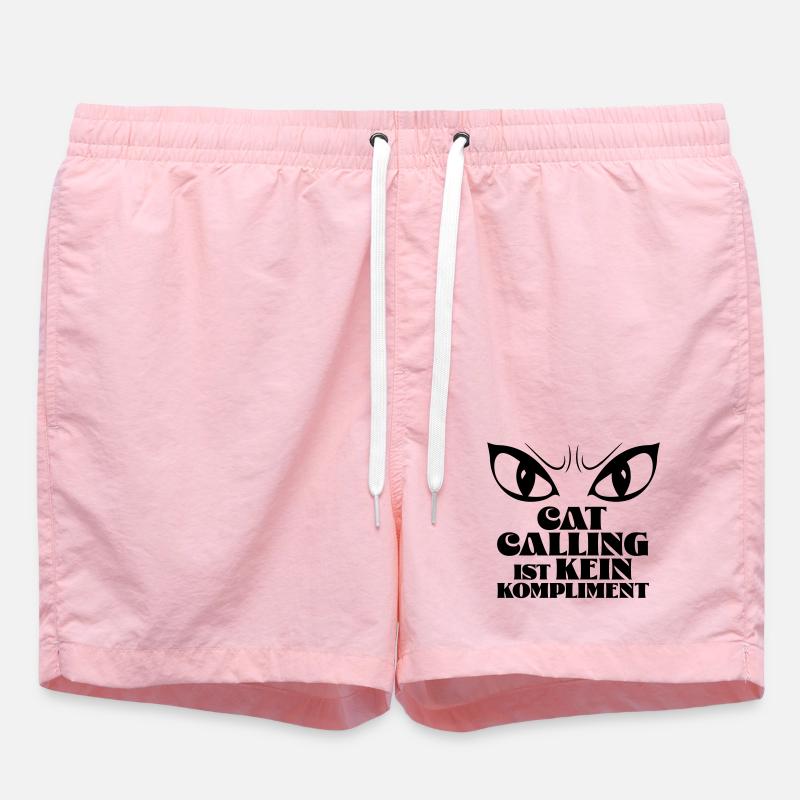 Catcalling is not a compliment! - Swim Trunks - pink