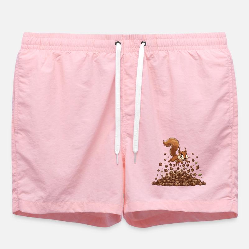 Squirrel Nutstorm - Swim Trunks - pink
