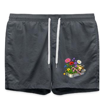 Bunte Blumen in geöffneter Dose Illustration  - Badeshorts -  - Vorne