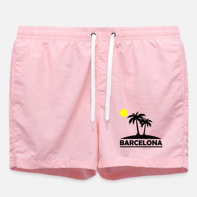 Plage de Barcelone - Short de bain - rose