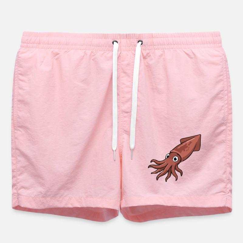 Calmar de dessin animé joyeux - Short de bain - rose