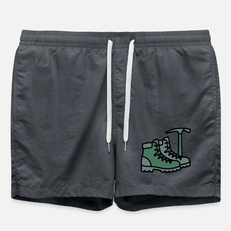 Wanderschuhe Eispickel Bergsteiger Alpen Wanderer - Swim Trunks - undefined