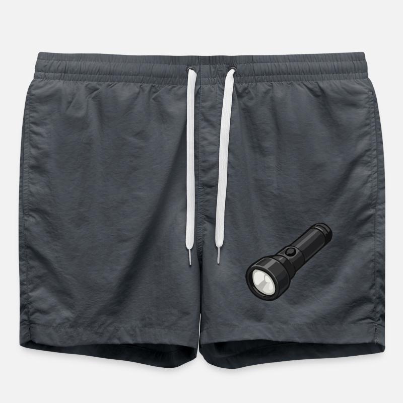 Compact Flashlight Illustration - Swim Trunks - undefined