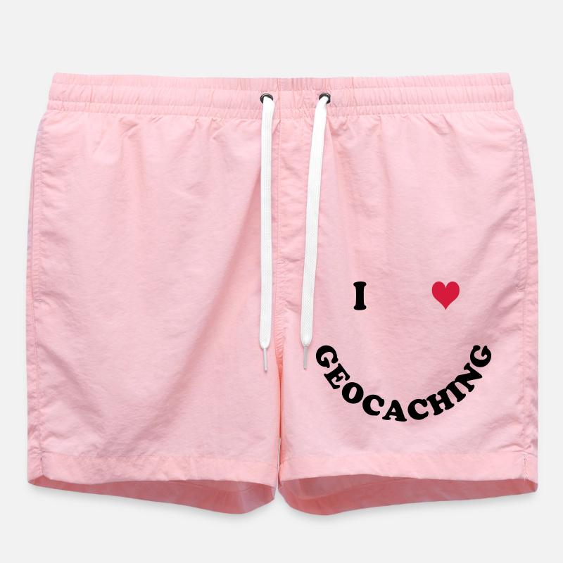 Geocaching - Short de bain - rose
