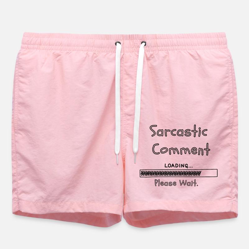 Sarcastic comment loading please wait - Swim Trunks - pink