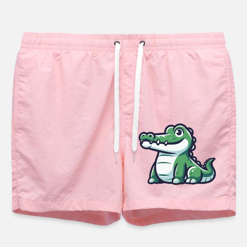 Crocodile amical d’une aventure tropicale - Short de bain - rose