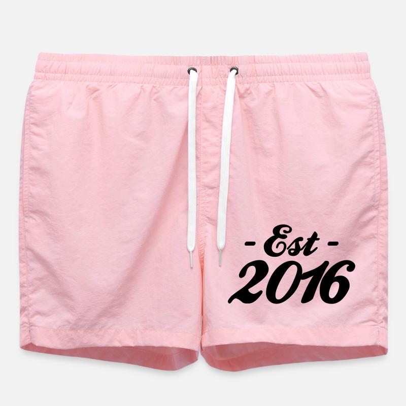 established 2016 - Short de bain - rose