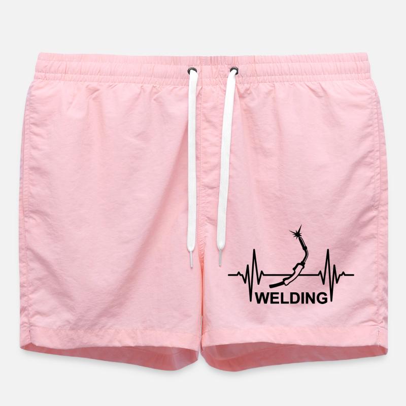 Soudage, ECG, palpitations - Short de bain - rose