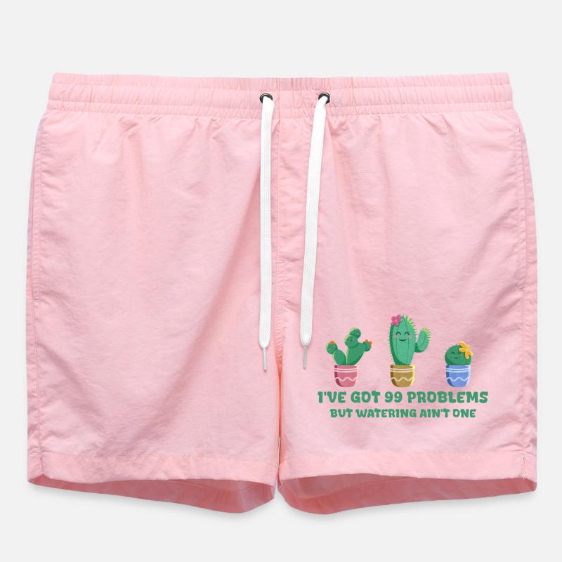 Cute cactus without problems - Swim Trunks - pink